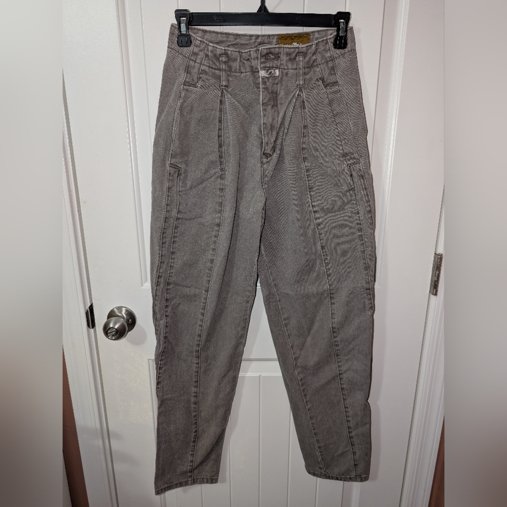 Vintage Hunters Run High Waisted Cotton Equestrian Pants W7/8 Khaki